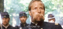 Colonel Joshua Lawrence Chamberlain shouting Bayonets at the Battle of Gettysburg