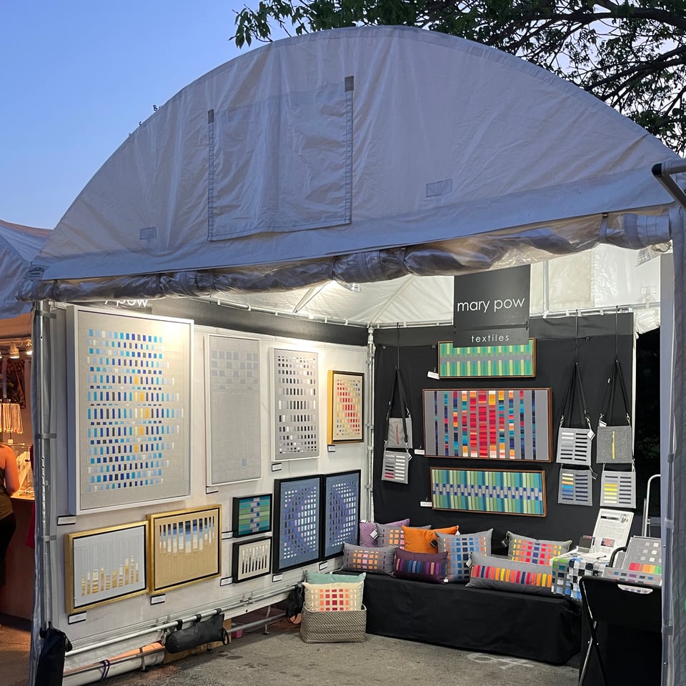 Mary Pow textile art booth