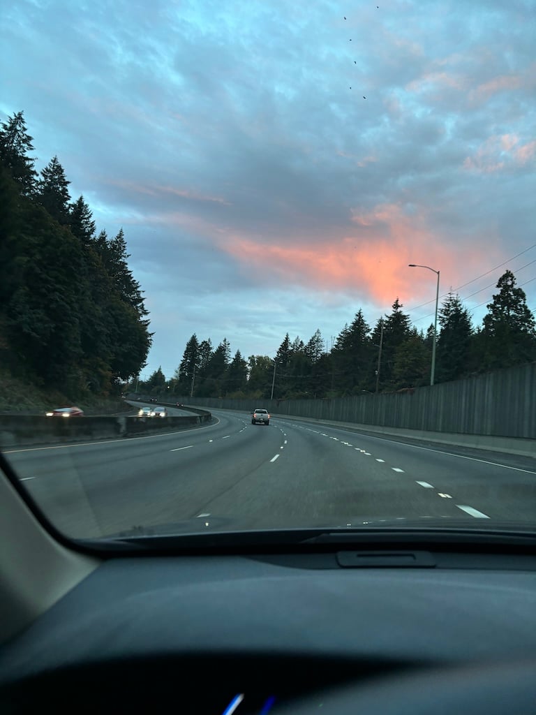 early sunrise, but looking west