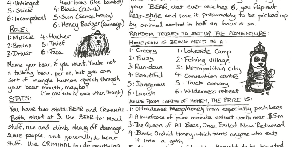 Close up of some of the handwritten rules.