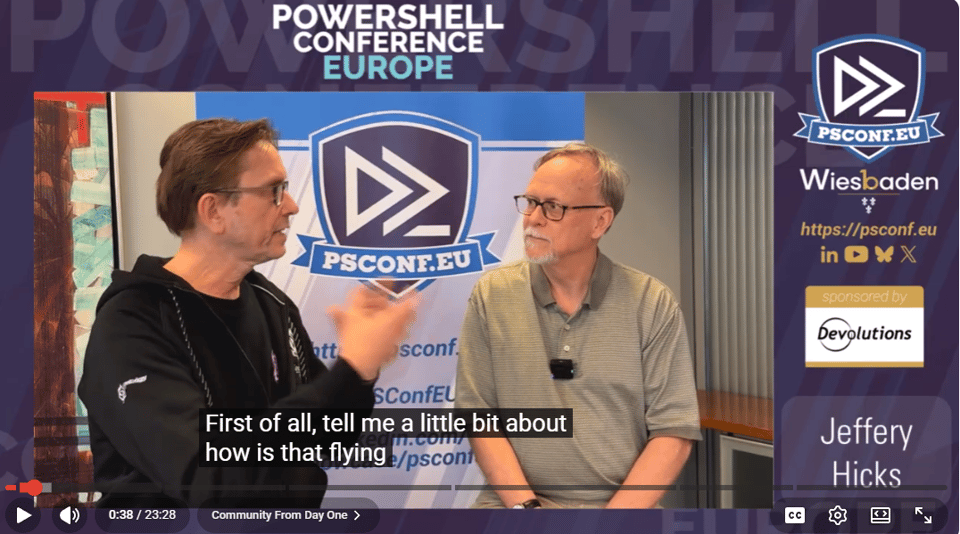 My post event interview from PSConfEu 2026