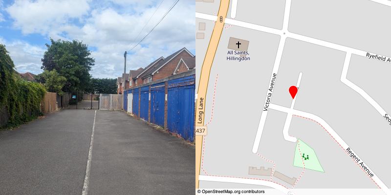 A picture and map of the mews