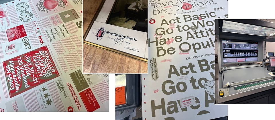 Images from press check at Advertisers Printing