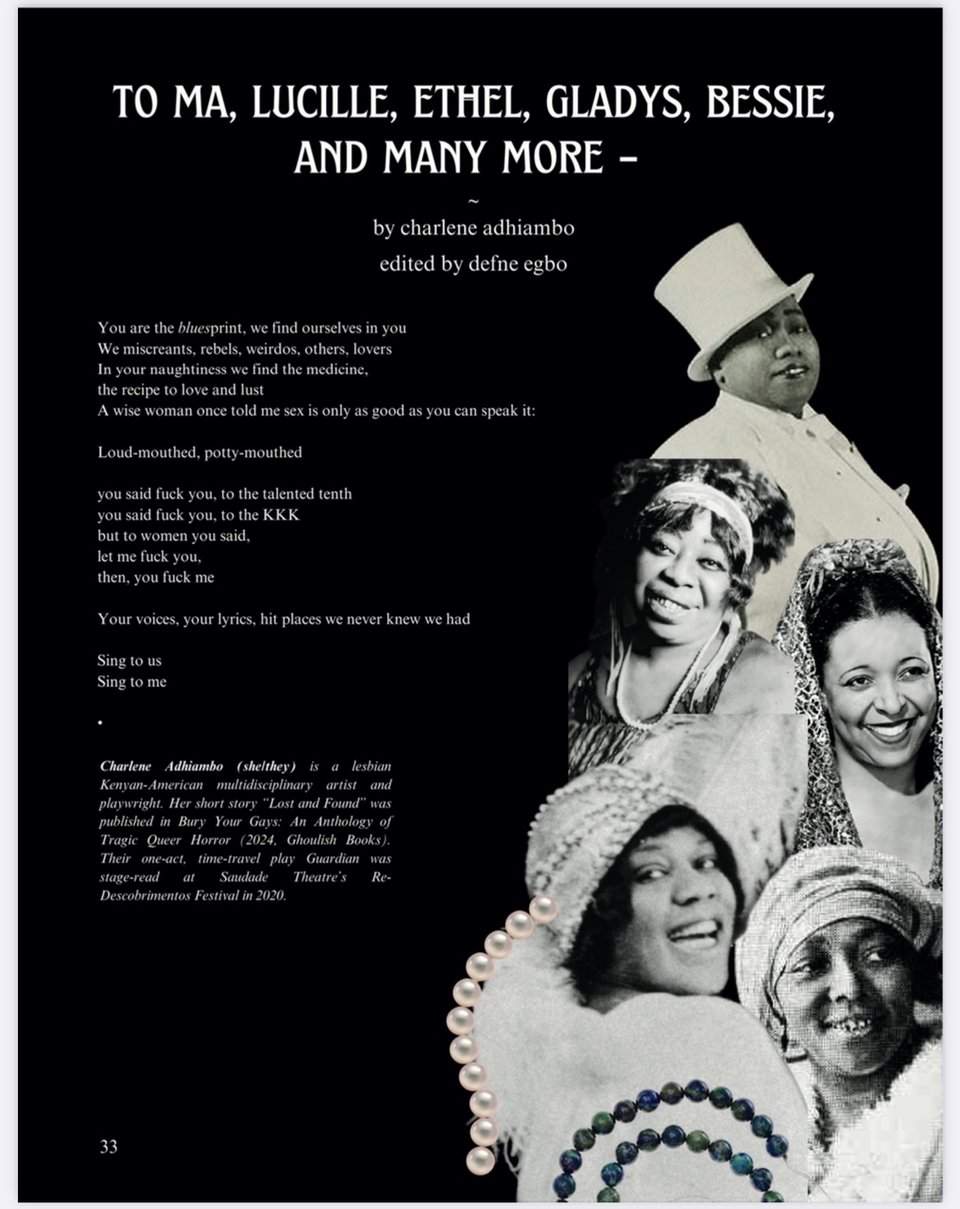 "To Ma, Lucille, Ethel, Gladys, Bessie, and Many More" a poem by Charlene Adhiambo