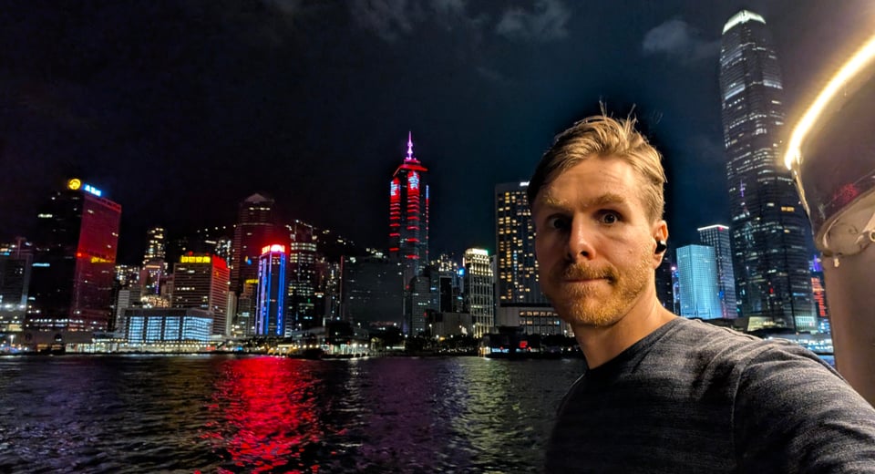 Selfie of the author in Hong Kong