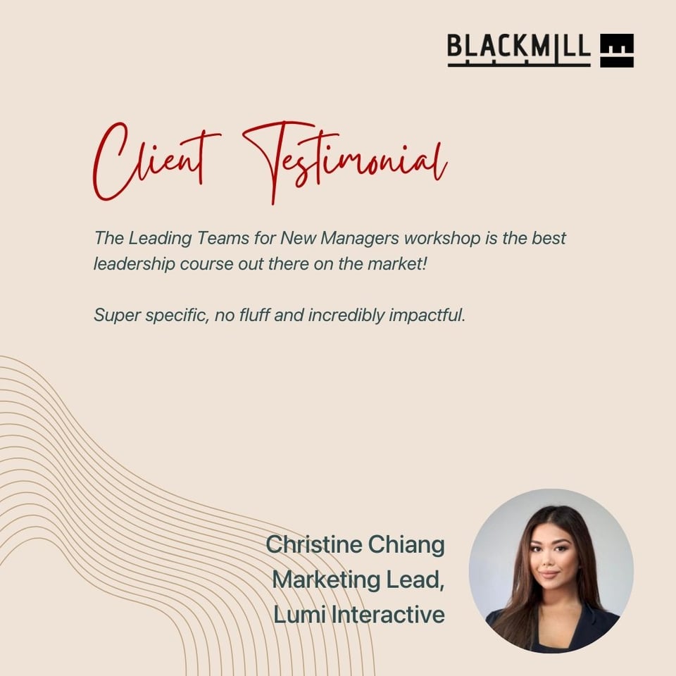 Workshop testimonial by Christine