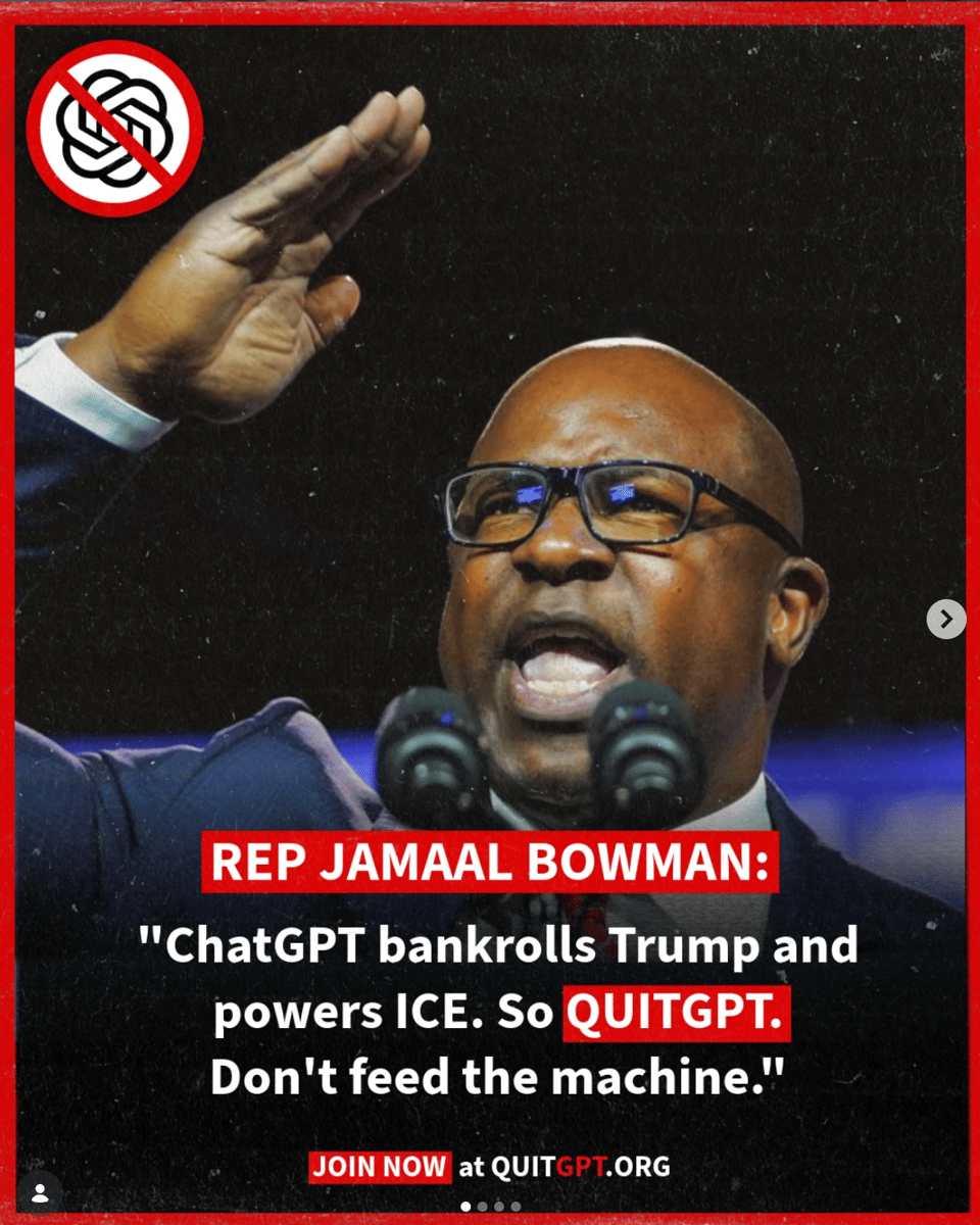 an image of Jamaal Bowman with the quitgpt logo.