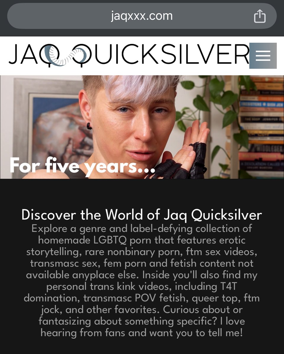 Screenshot of the top of the new JAQXXX home page.