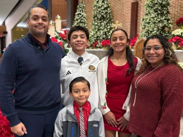Jonathan Gomez and his family