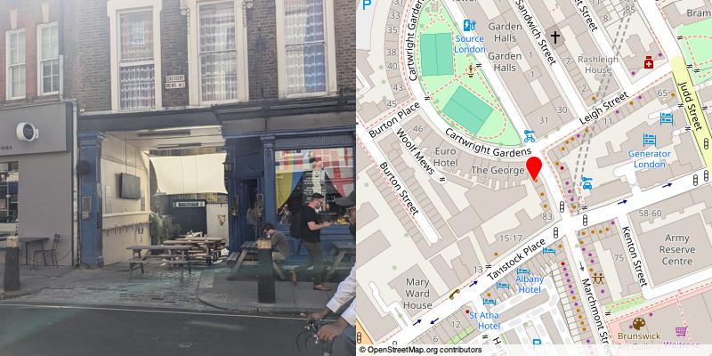 A picture and map of the mews
