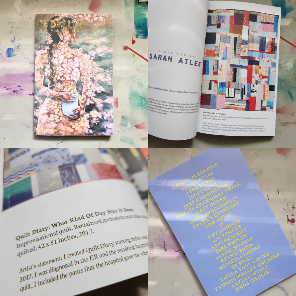 4 images showing different views of the publication Entrails Magazine Issue 2.