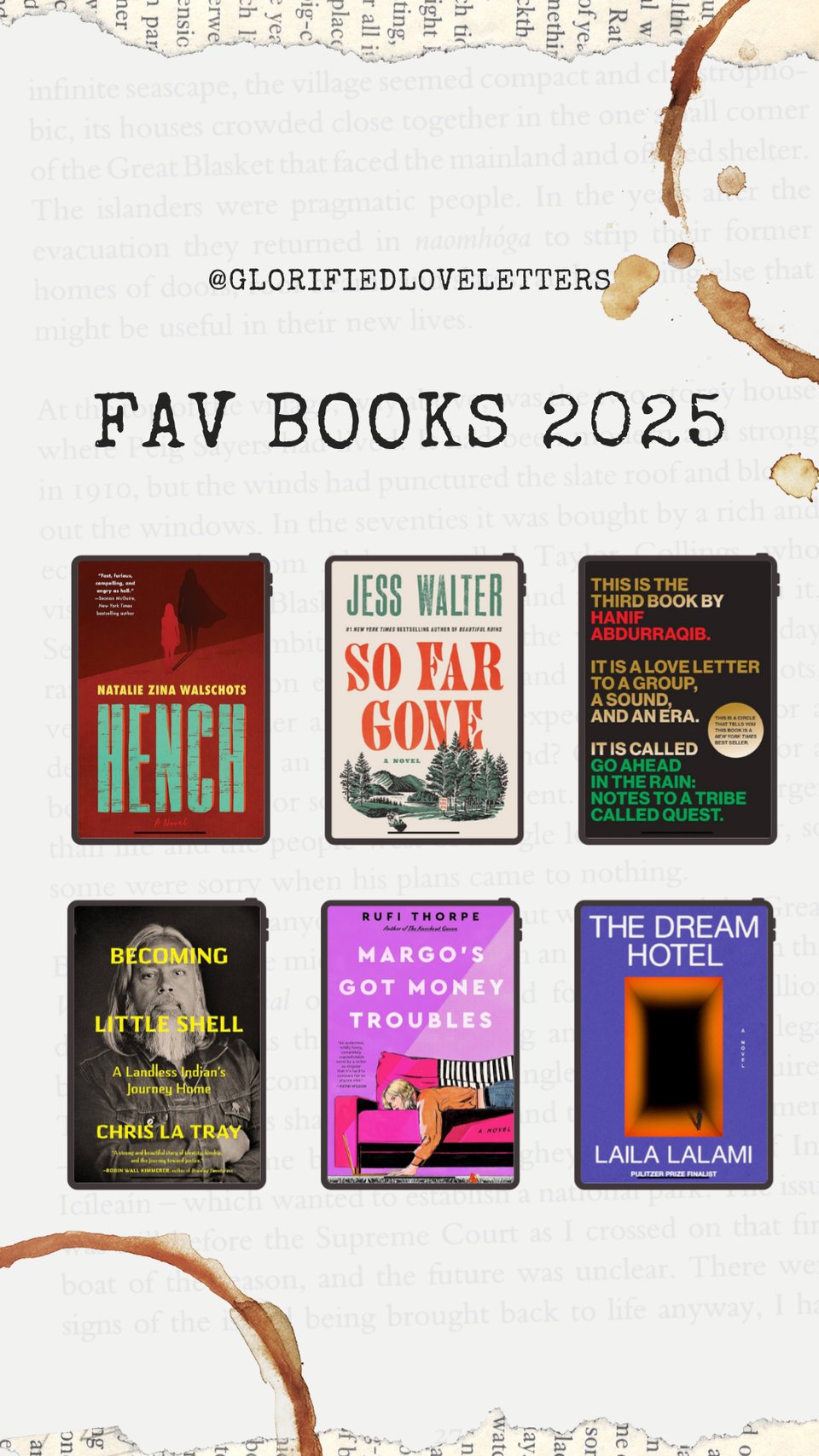 Displays covers of books mentioned in the caption.