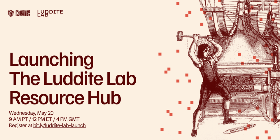 Join us for the Luddite Lab Launch!