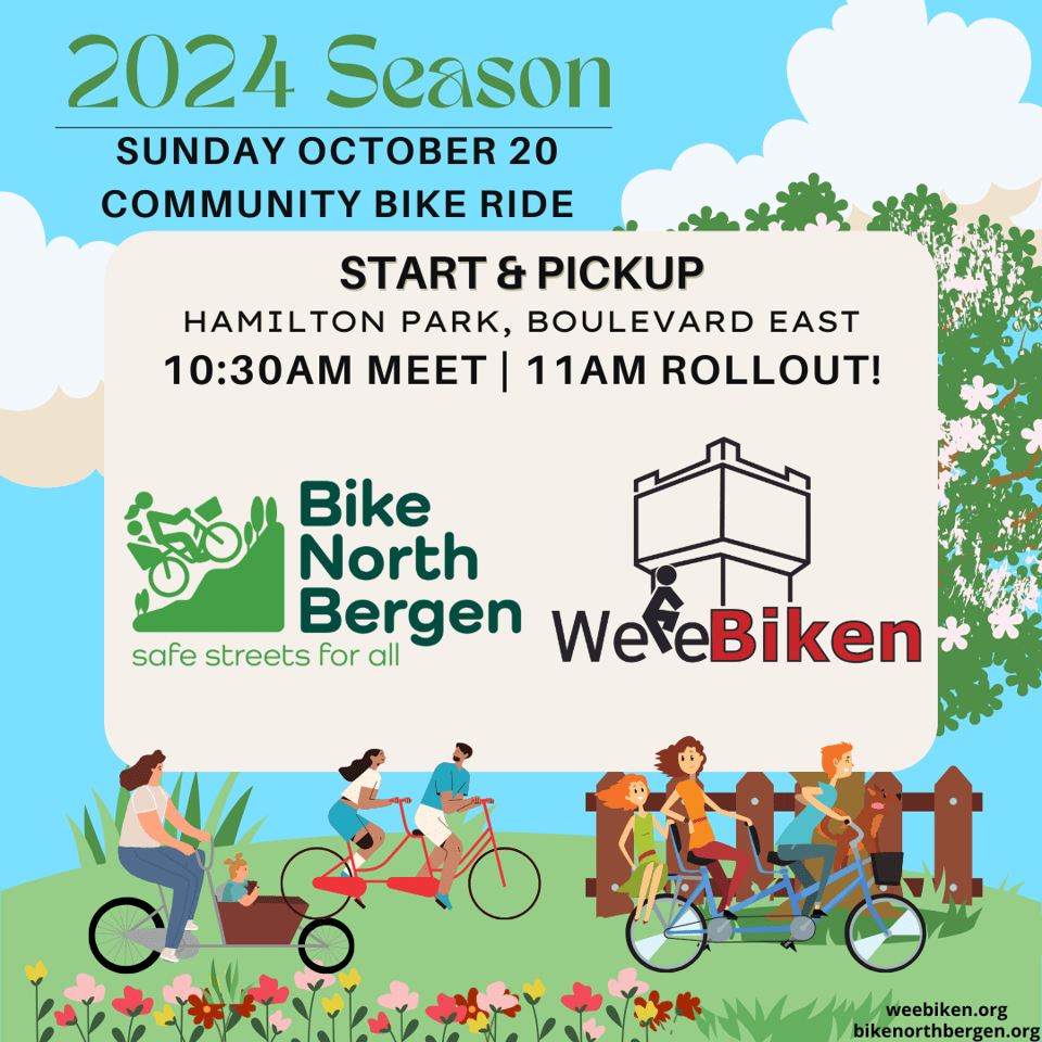 a poster for a community bike ride