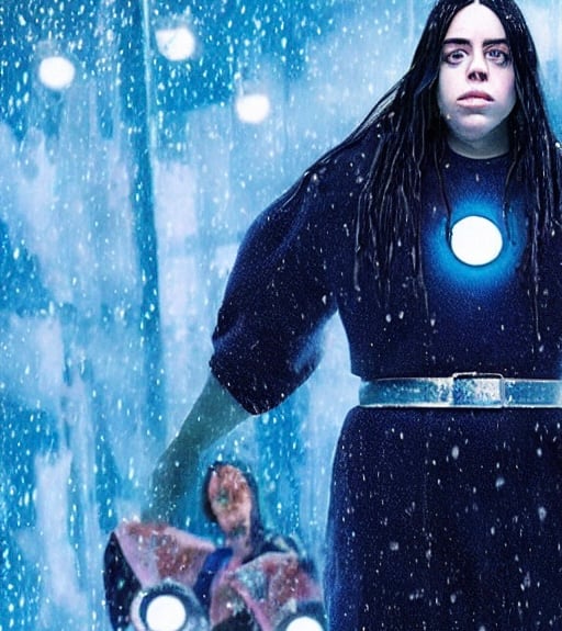 Billie Eilish merged with a train