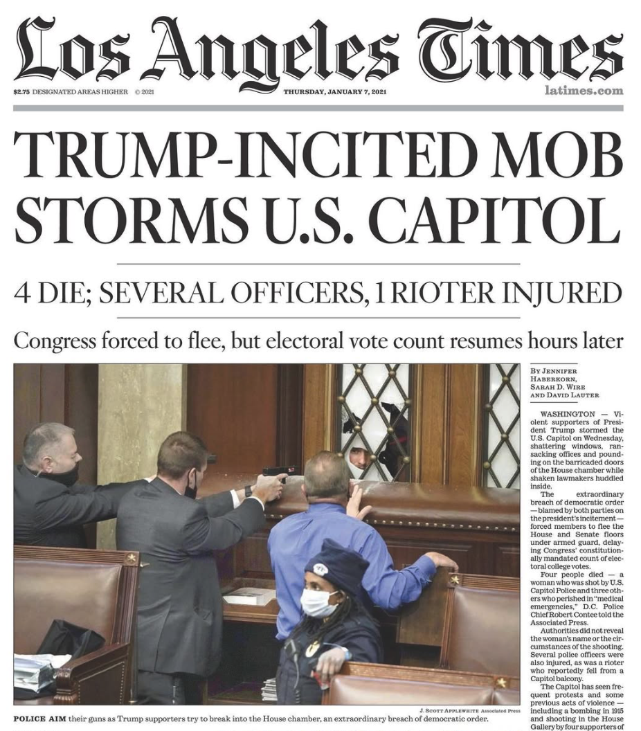 Today in history. Would Patrick Soon-Shiong allow this headline today?