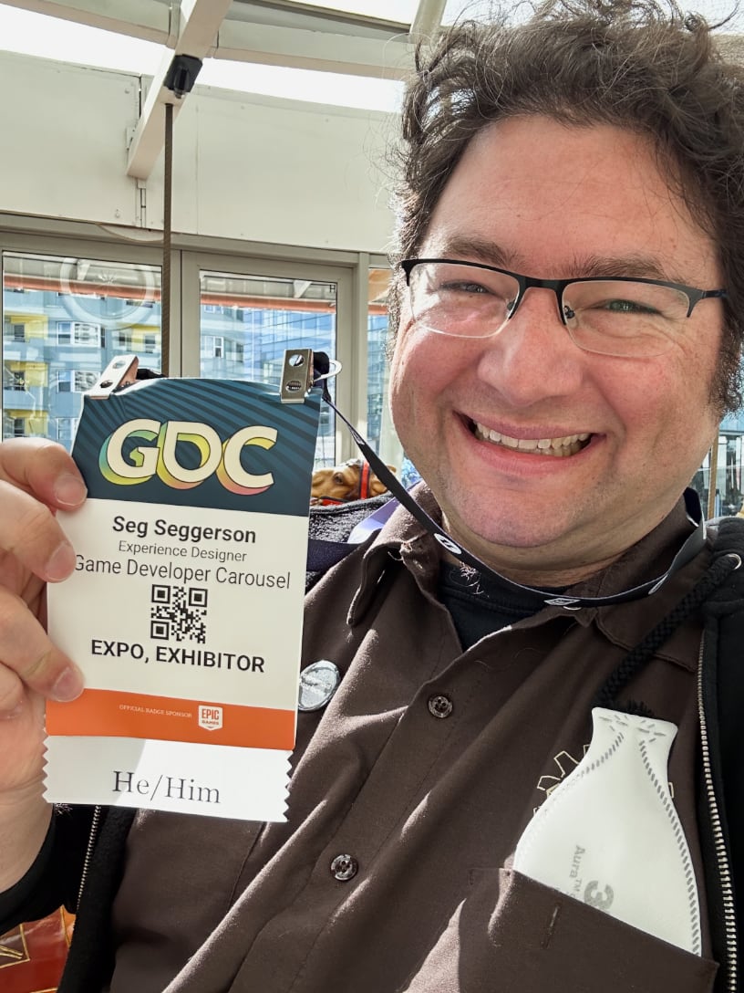 Seg and his GDC badge