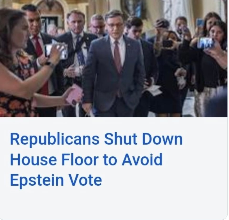 Johnson shuts down the House to prevent vote on Epstein files