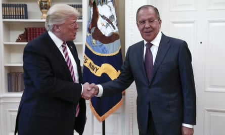Trump in 2017 with Russian foreign minister, Sergei Lavrov