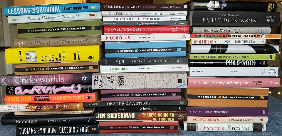 Photo of 3 stacks of books