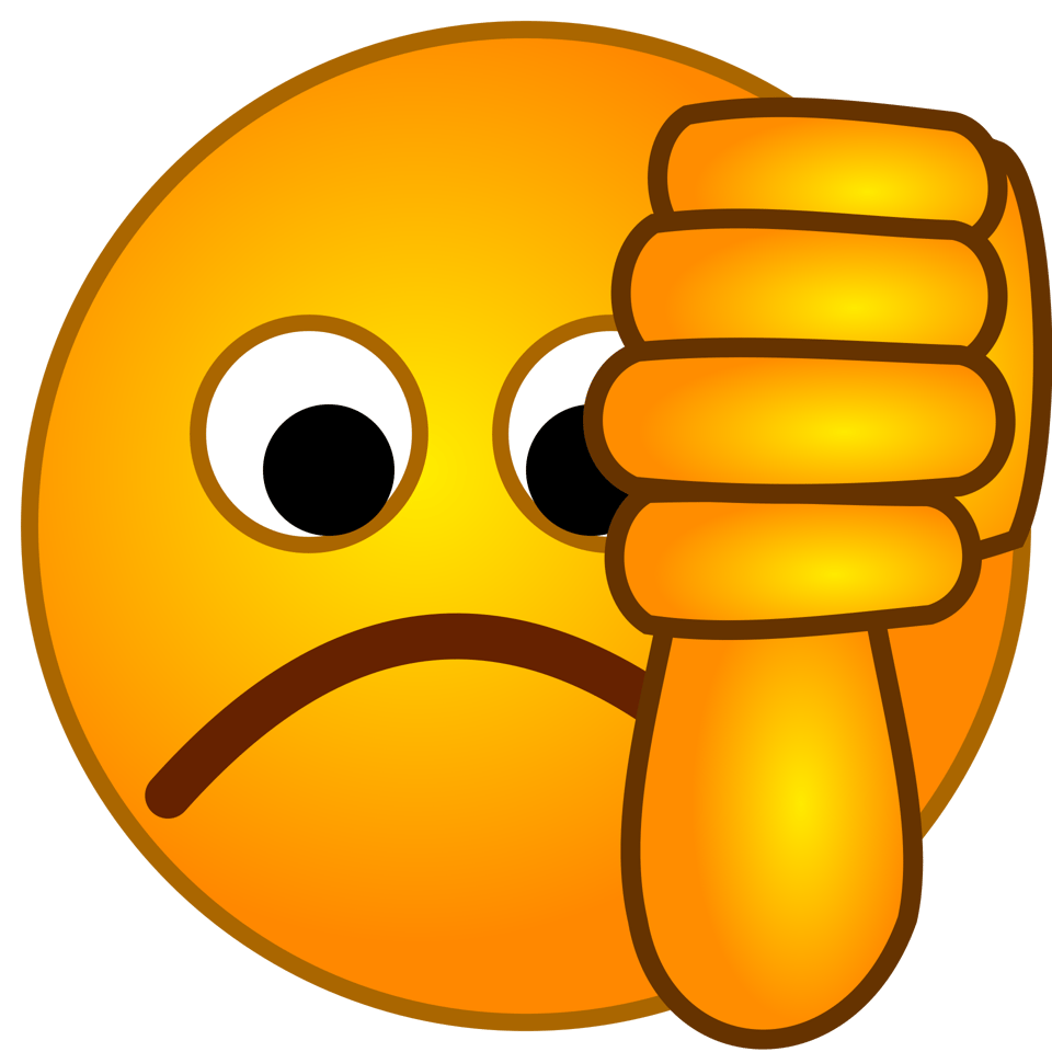 thumbs down licensed by Cäsium137 (T.) under CC BY-SA 3.0 thumbs down