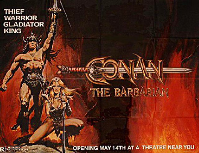 Quad poster for "Conan the Barbarian."