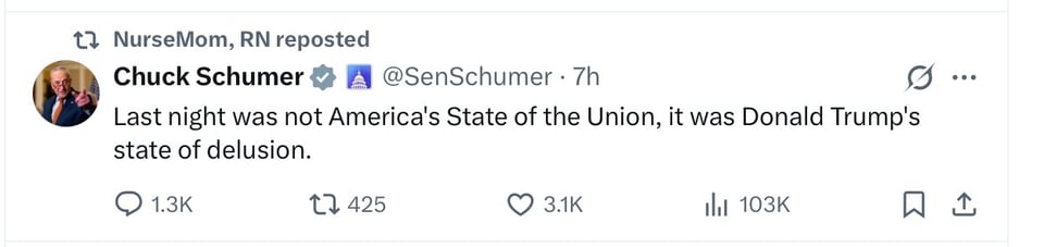 On Tuesday, even Chuck Schumer was outspoken