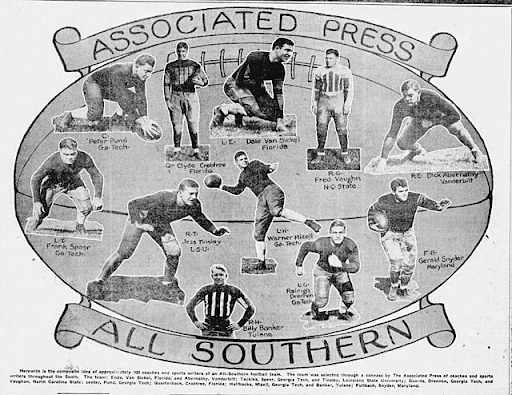 Associated Press College Football Newspaper Clipping