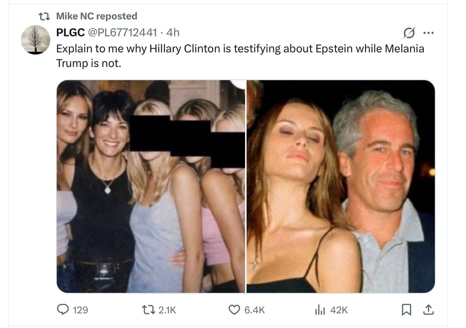 Why isn’t Melania Trump being questioned about Epstein?