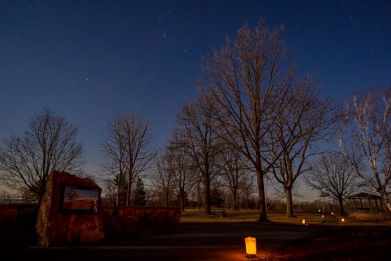 Our Feb. 24 candlelight walk was a beautiful success. About 400 people came to the park to walk the candlelit trails, with many stopping by the picnic shelter and trail bonfires to visit with FSPA volunteers and enjoy the treats we provided. We love meeting you! Thank you for coming out! / Photo by Earl Bye