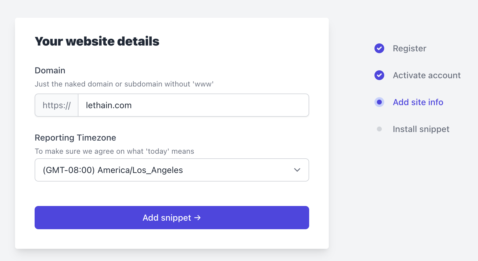 Screenshot of Plausible pricing page