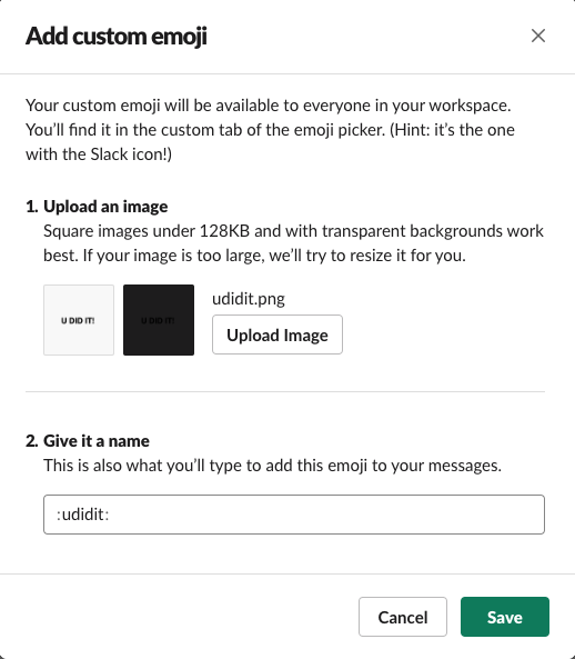 Add udidit emoji to Slack