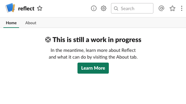 Search result for Slack application home