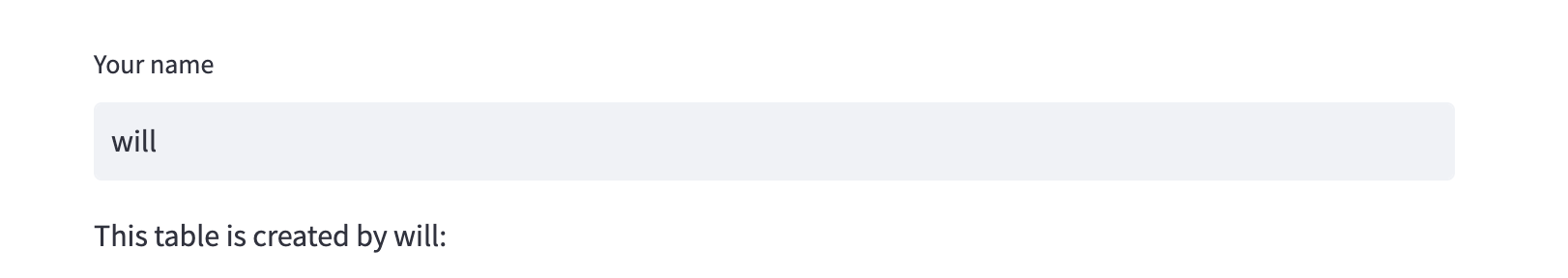 Create a text widget using Streamlit.