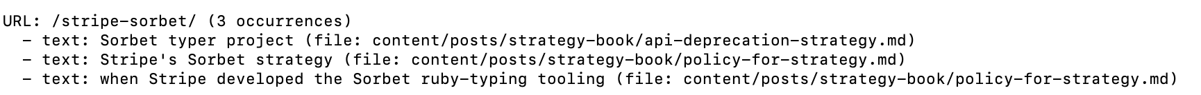 3 references to the Stripe Sorbet strategy