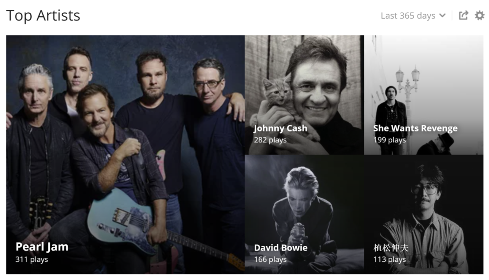 nisha\'s top artists of the last year