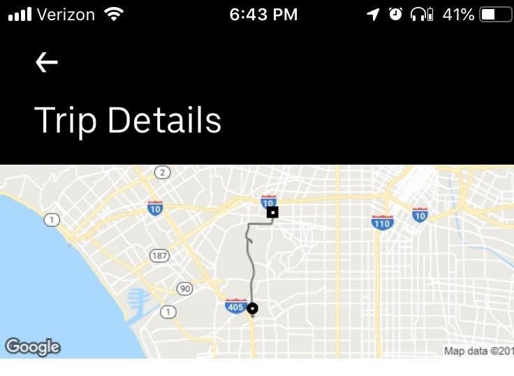 uber map to the expo/la brea train station