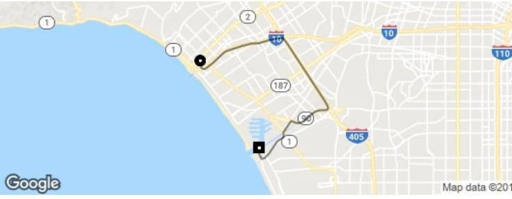 uber trip from santa monica to marina del rey